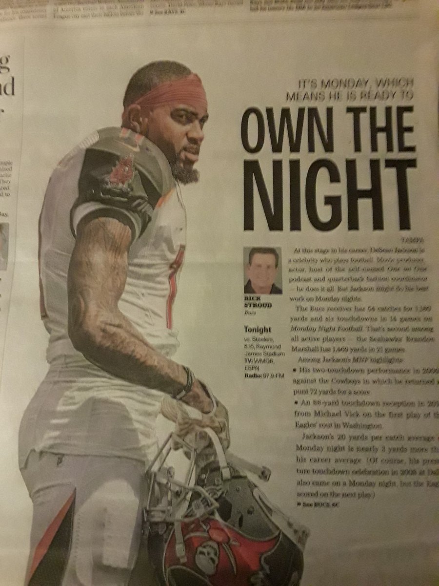 rstefani72's tweet photo. @GeeJackson10 DeSean's looking great on today's paper!🔥🔥 #GoBucs https://t.co/qKhYWsasDd