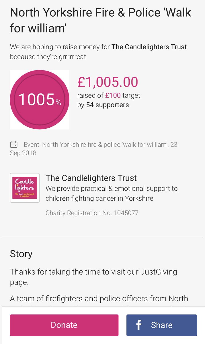 You guys &amp; girls are truly amazing. On behalf of us all, thank you so much for your amazing generosity for <a href="/CandlelightersT/">Candlelighters Trust</a> it really is so greatly appreciated  #Yorkshire3Peaks #WalkForWilliam justgiving.com/Martin-Hughes34