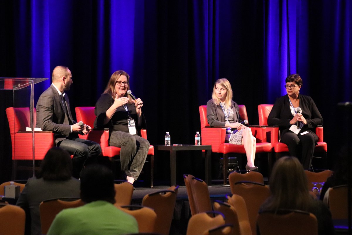 GDIT's tweet photo. The Positioning You for Success panel gave attendees tips and advice to learn and grow in their careers. We are proud to empower women in IT through our premier Women + Tech event. #WomenPlusTech https://t.co/9KlcQyRAmT