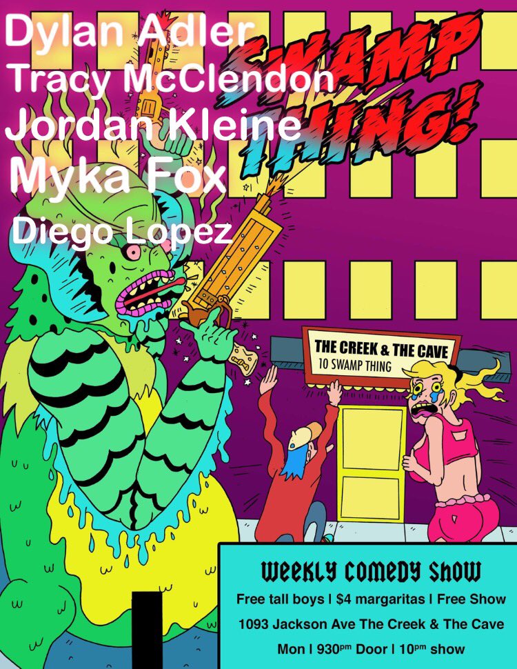 SwampThingLIC's tweet photo. Tonight's show is Gonna be a wild one! $4 margaritas,free beers and now Joel Walkowski! 10pm @creekandcave!! Don't miss out! https://t.co/UKCRmlkUDj