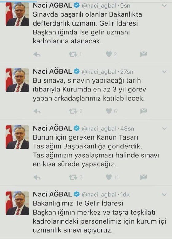 Eğitim
İş
Performans
Çalıştığımız kurum aynı
Alınan ücretler farklı farklı
Adını ünvan koymuşlar sınav insiyatife kalmışsa o ünvanı sahi alabilmek için ne yapabiliriz ?
ALLAHIN AŞKINA
Sn.Bakanım <a href="/BeratAlbayrak/">Berat Albayrak</a> 
<a href="/gibsosyalmedya/">Gelir İdaresi Başkanlığı</a> 
Adalettin tecelli etmesi için soruna bir el atın LTF