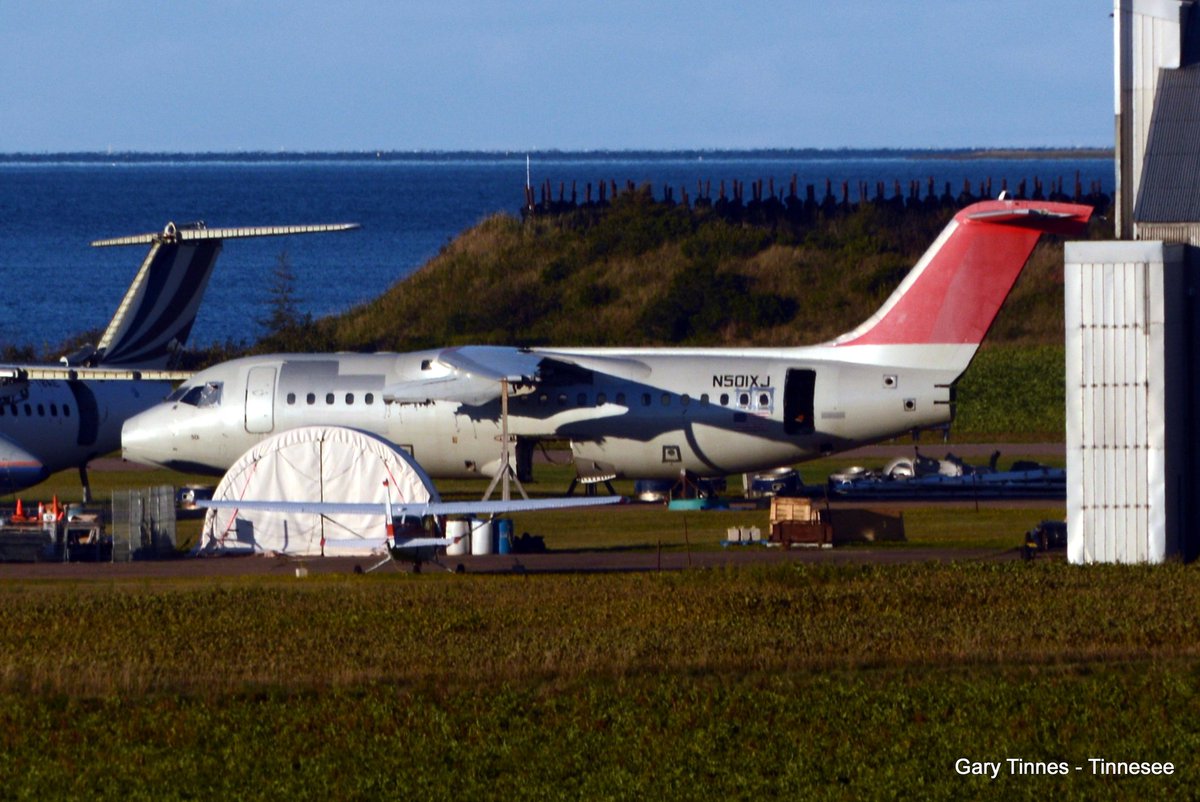 #N501XJ as she is today, September 24, 2018. #NorthwestAirlines #Nostalgia #AVRO #RJ85 #Britishaerospace #BAE146 #jetlink  #avgeek