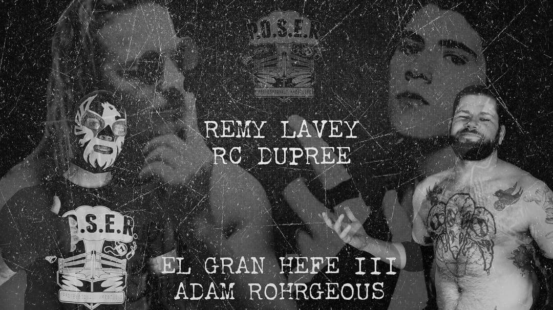 PoserWrestling's tweet photo. now dont think we forgot you guys o er in #youtube land. this Wednesday at 6 we will bringing to you 2 matches! #thephotogenicone Adam Rohrgeous will face El Gran Jefe IIIfor the #softcoretitle. but were not done yet RC Dupree challenges the bad boy Remy Lavey! #prowrestling https://t.co/69EP9FkNpI