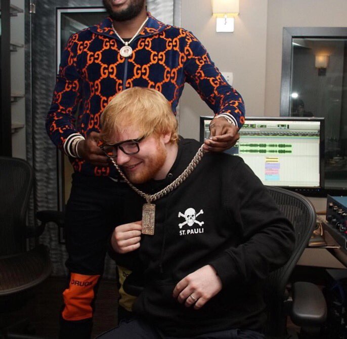 DailyRapFacts's tweet image. Meek Mill &amp;amp; Ed Sheeran in the studio 👀