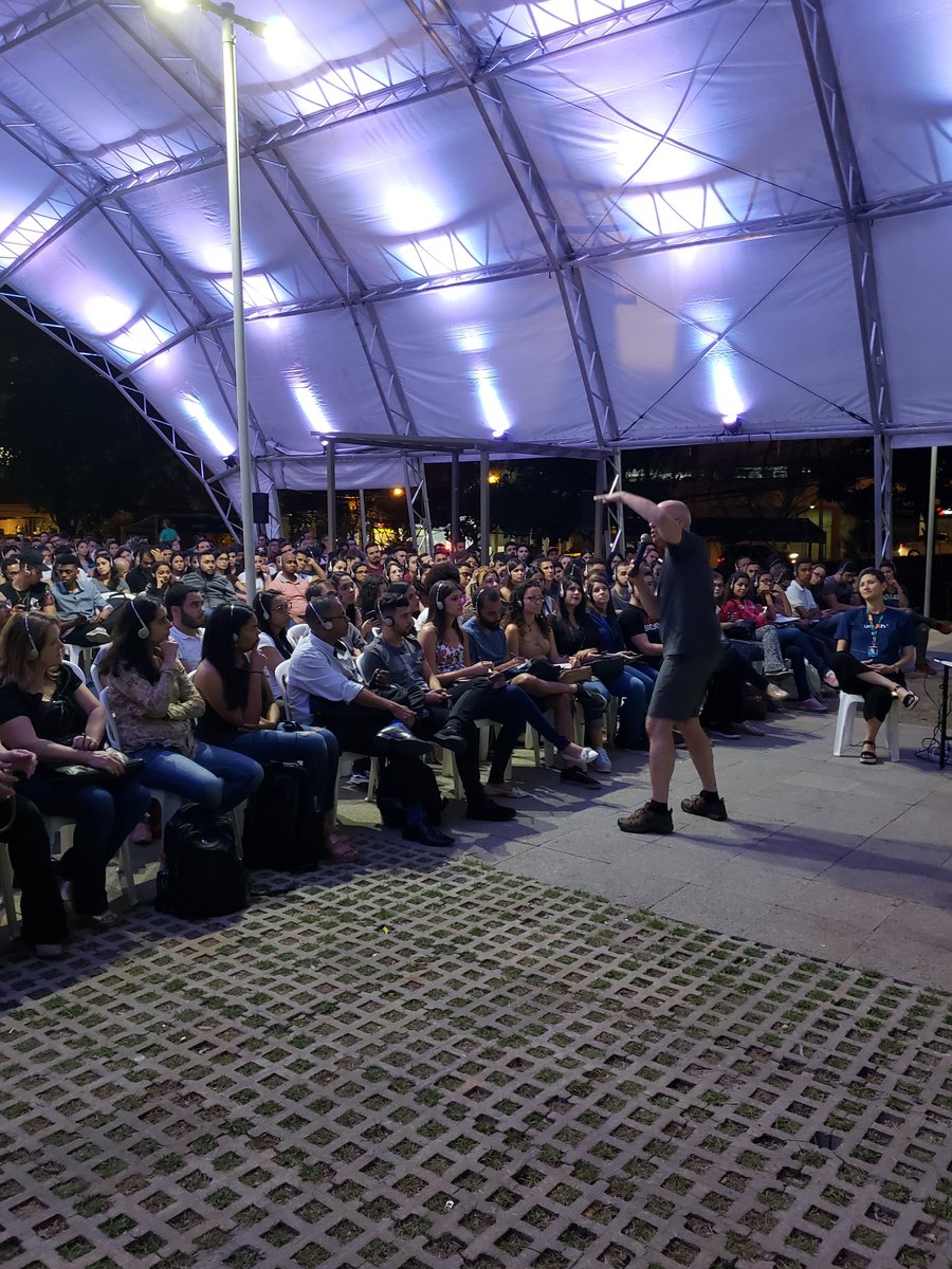 <a href="/BierBouckaert/">Peter Bouckaert</a> in his element doing motivational speech <a href="/UniBH/">UniBH</a> Always great to be out of your comfort zone talking about love, talent and passion for young people