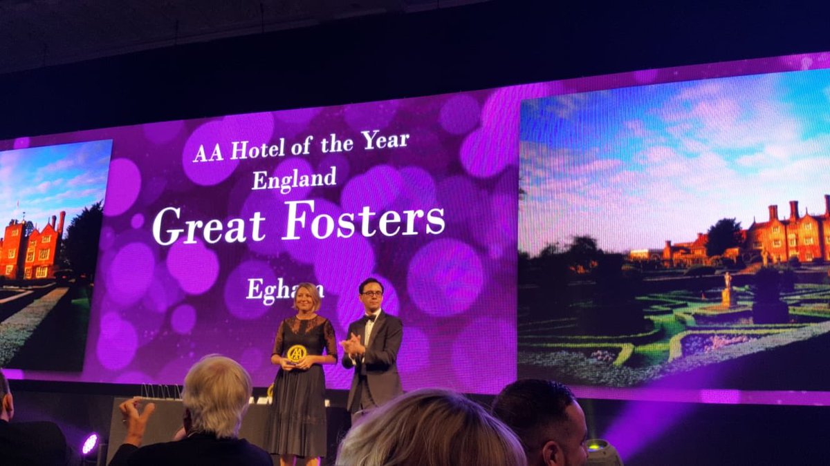 Great to be part of this team, hard work pays off! #greatfosters #AAHospitalityAwards #winners #greatteam #aahoteloftheyearengland