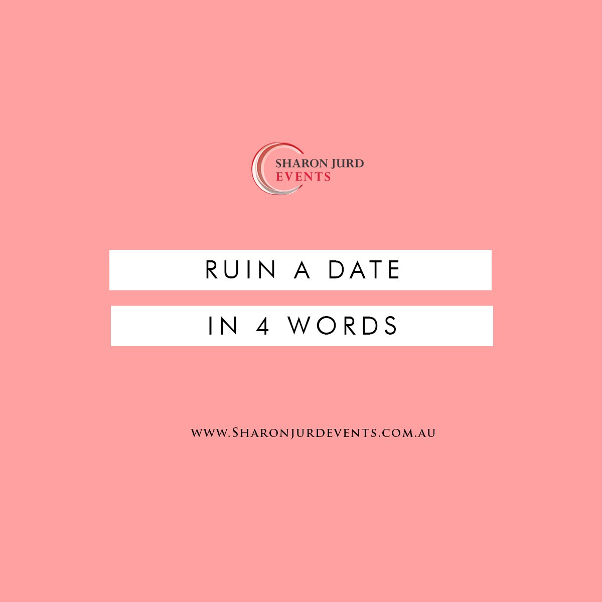 SharonJurd's tweet image. Ruin a date in 4 words 

#Date #RuinADate #CommentGame #SharonJurd