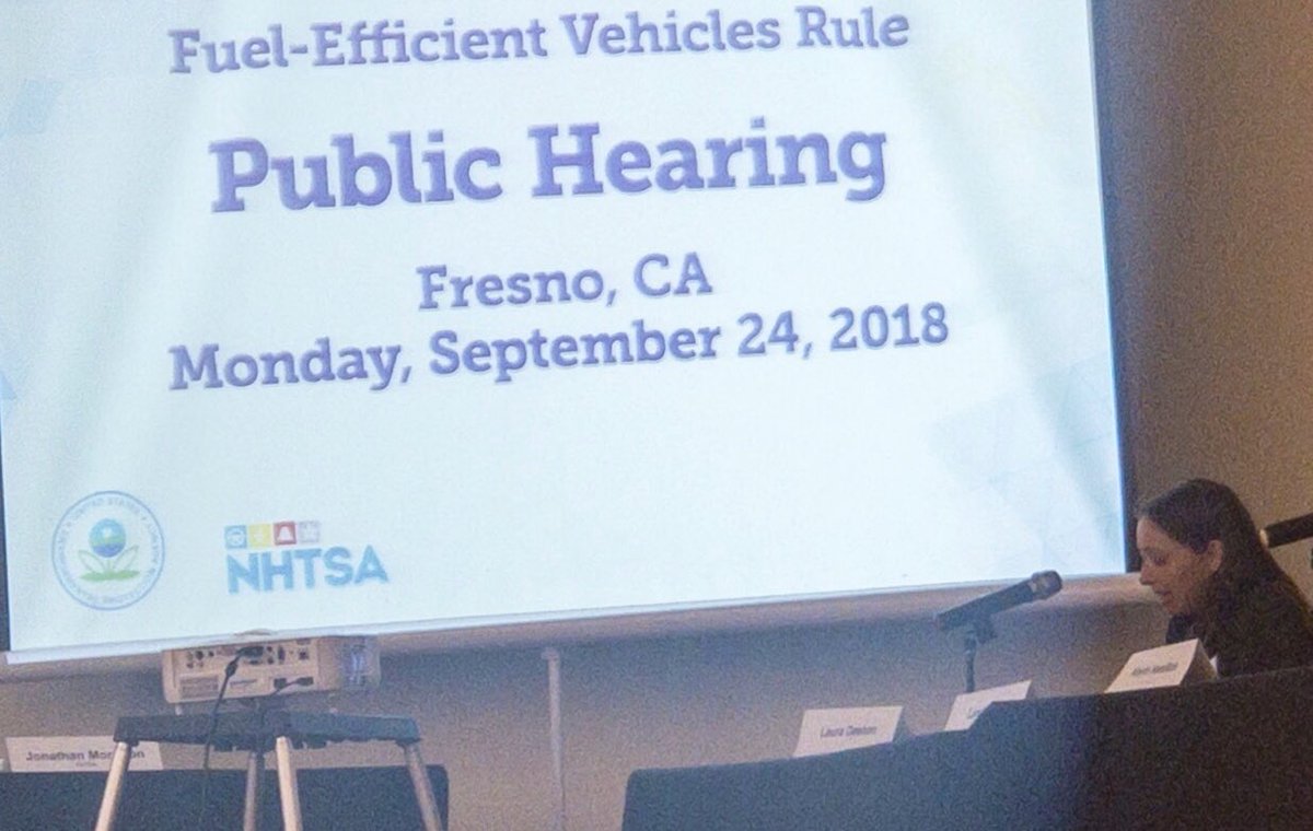 lauracdeehan's tweet photo. Just testified at EPA hearing in Fresno against the rollback of important clean car standards! #cleanercars #saveconsumers$$ #cleanairforca @CALPIRG https://t.co/X9Sroiag22