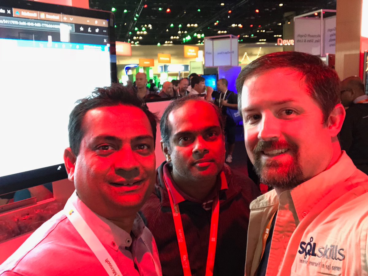 tradney's tweet photo. Awesome time making connections #msignite2018 @nikpatel78 ⁦@rajpochiraju⁩ https://t.co/tnwSe3onn1