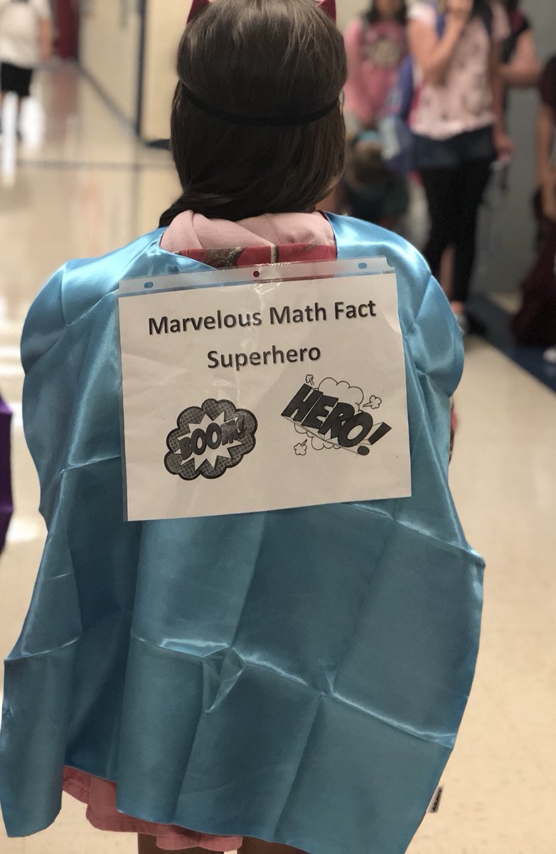FEEL THE CAPE! Second grader’s showing their math super powers by earning a cape for a day. Great motivational strategy, Mrs. Missy Moss #TCEStweets
