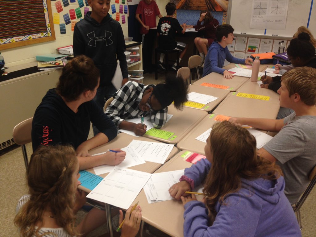 j_eisenberg87's tweet image. #algebra students @CatonsvilleMS complete a jigsaw activity and become detectives to figure out function family characteristics and &quot;solve&quot; for missing information.  Thank you @cscudiero1 for the activity &amp;amp; materials @BCPSMATH #creative #perseverant #literacyinmath #collegebound