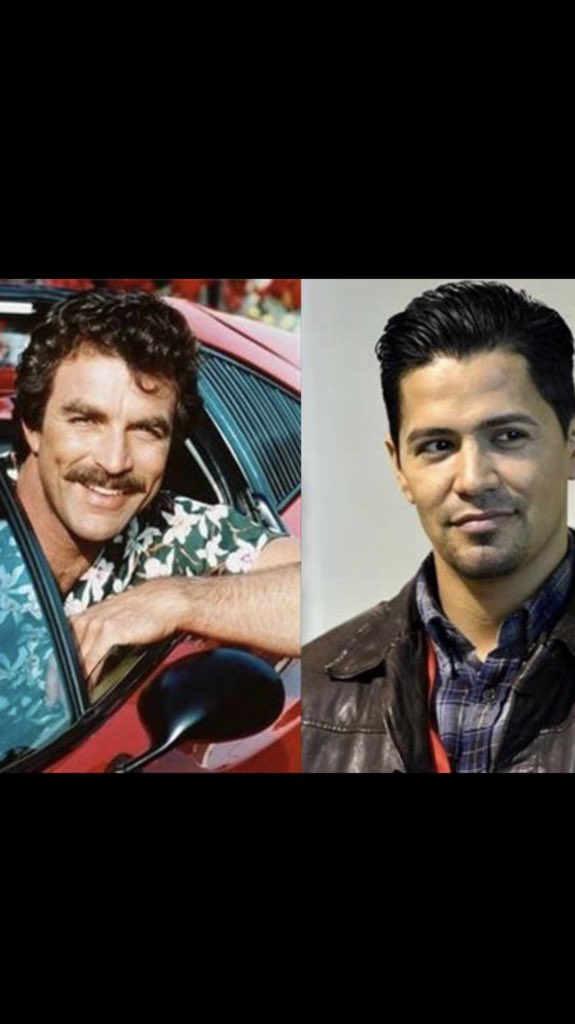 Big nite in Hawaii - reboot of Magnum P.I.- sitting in class 1984 University of Hawaii and Magnum walks by with him s body-double in tow, he winks and the Wahine’s go crazy #TallGuysHaveAllTheLuck