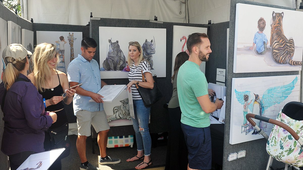 PacificSD's tweet photo. SPOTTED: More than 175 visual artists displayed their wares at the inaugural #ArtWalkCarlsbad at the @MuseumMaknMusic | Photos by #RickNocon | See more here: https://t.co/Ys9GVFyJ5r https://t.co/UoyRAeZr2s