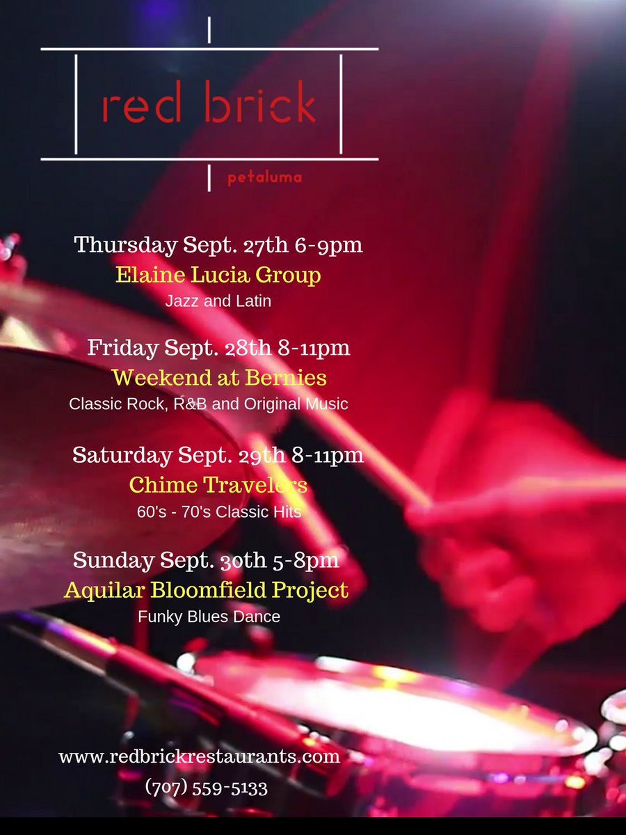 rbpetaluma's tweet photo. Another great music line up at Red Brick https://t.co/RyXnlhLQhZ
