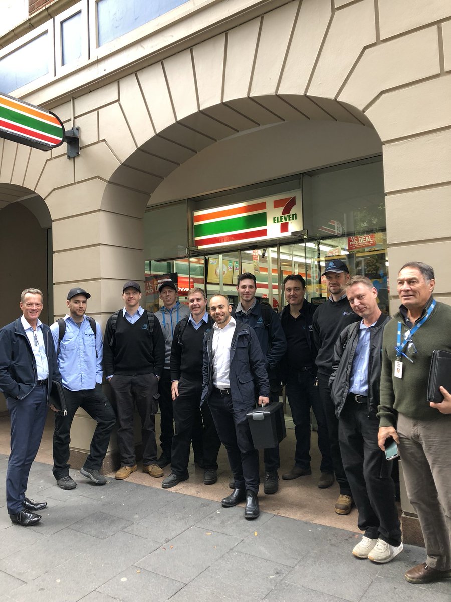 DPTJamesH's tweet photo. What a great morning with @DPTPaulM  and @DPTJoeP in Sydney CBD as we trained a large group of @thyssenkrupp techs who are excited to start having access to their parts delivered to the middle of the CBD waiting for them at the crack of dawn! #supplychaininnovation https://t.co/PyJ5Kp51Ap