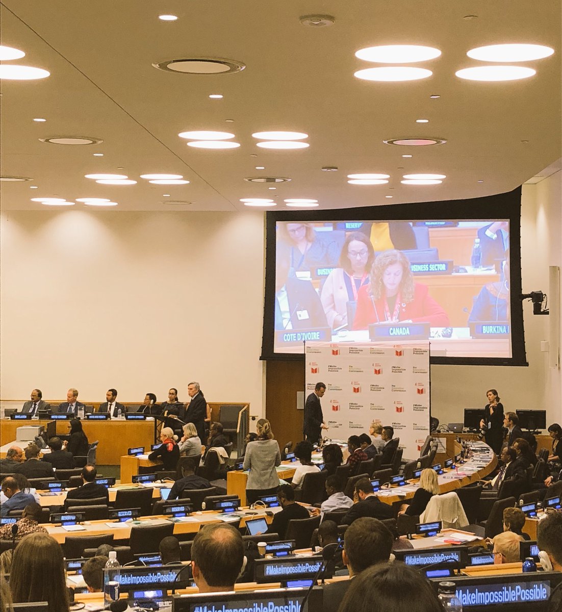 Canada cannot support #IFFEd if there is duplication of financing mechanisms (with #ECW and #GPE). Plus, we need to consider how to do this sustainably considering it’s a debt mechanism - Dep. Min. Jacovella at #UNGA2018 #DevCanada #MakeImpossiblePossible