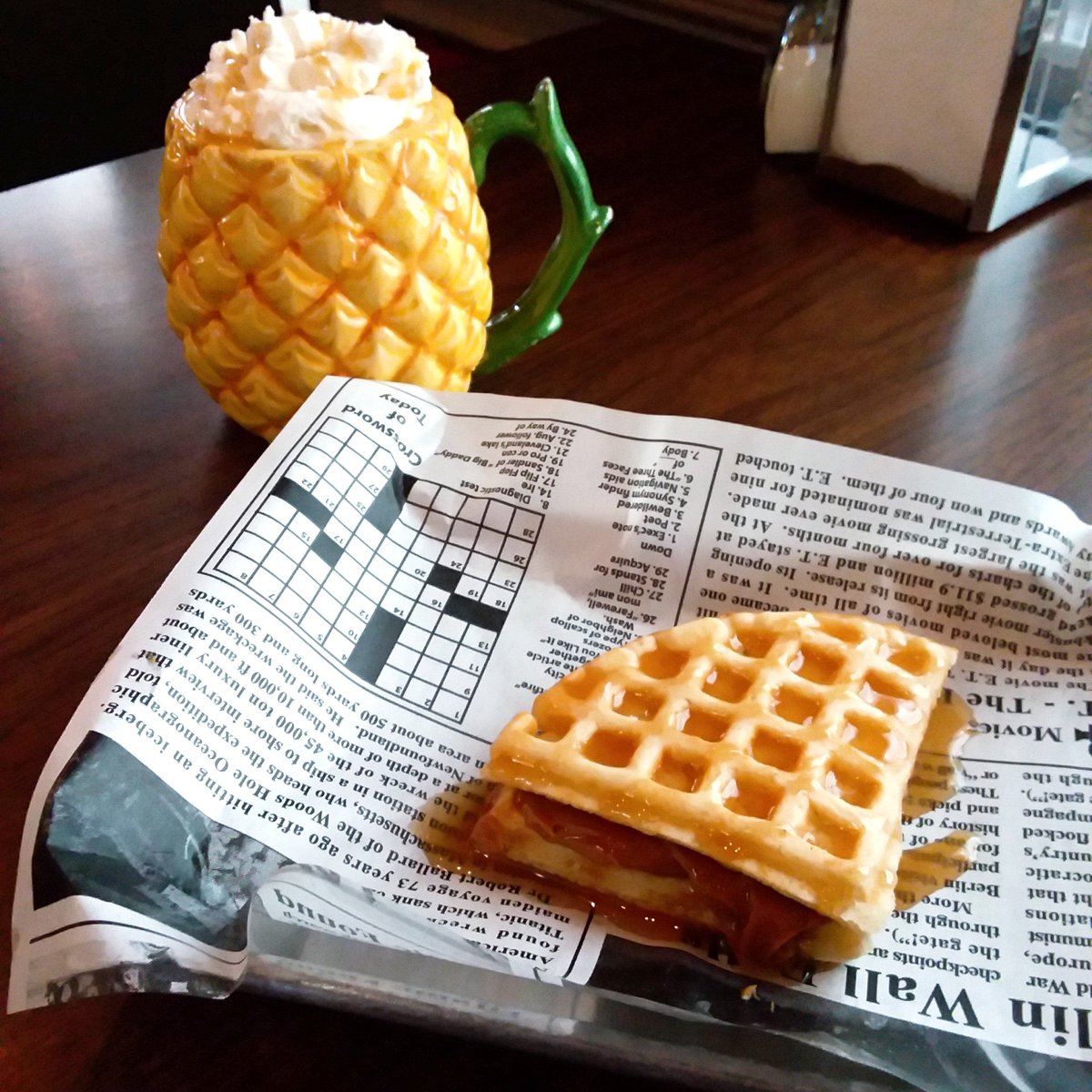 The Biscoff waffle pairs wonderfully with our Caramel Lattes. Check us out Tuesday 10am-9pm, $2.25 Local beer special.