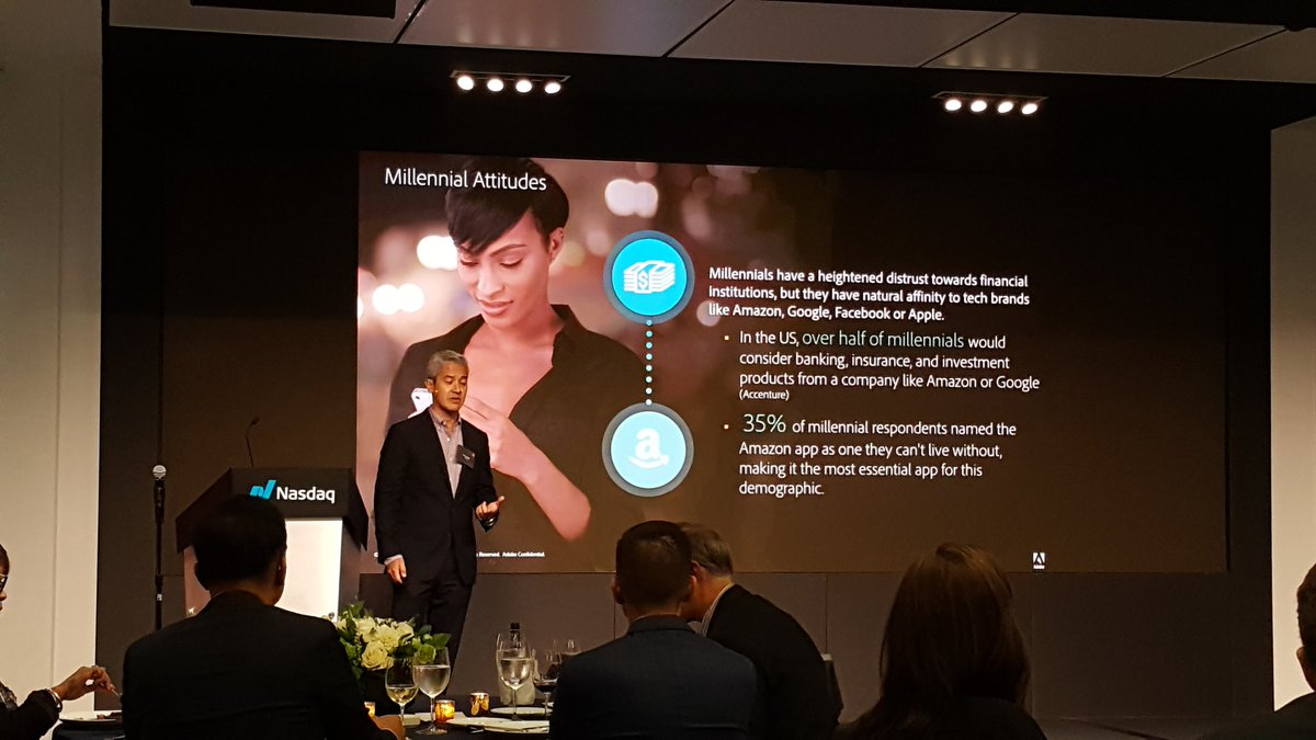 24Notion's tweet photo. Experience lead financial services by @cyoung225 @tamarag @AdobeExpCloud #AdobeFutureExp #adobefsi #24NotionMedia https://t.co/JcvM9mrEA1