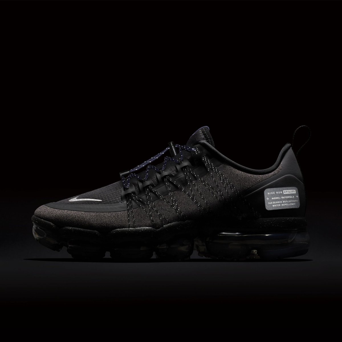 vapormax run utility black reflect silver