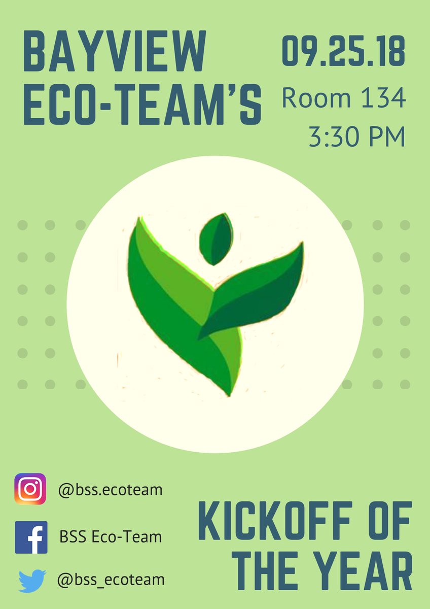 bss_ecoteam's tweet photo. hey everyone! come visit room 134 tomorrow after school to be a part of Bayview Eco-Team! See you there 🍃🌿! https://t.co/7XDjE8S6vr