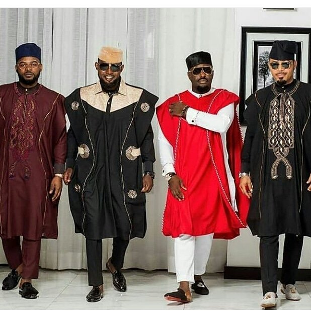 ChikaGodlydiva's tweet photo. #AgbadaChallenge #agbadagang 
Falz, AY, Jim Iyke and Ramsey Nouah.....at the premiere of #MerryMen The real Yoruba demons..... #MerryMenPremiere 
#chikannanyelugoblog #yorubademons #movie https://t.co/EZi88Vu4zt
