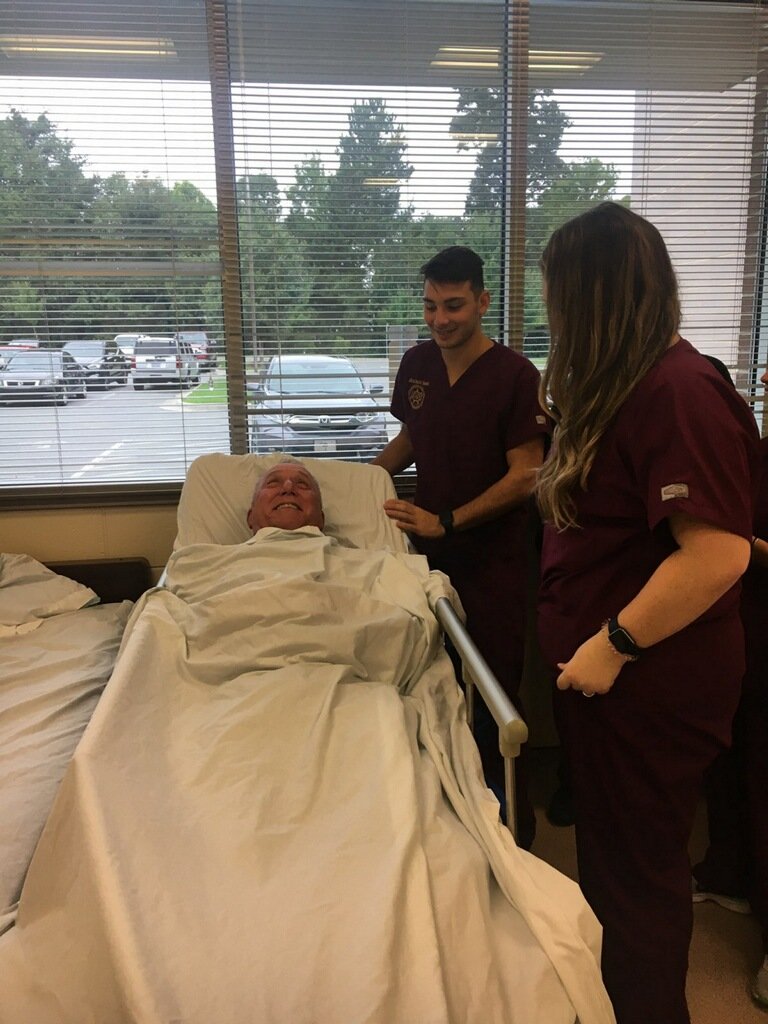 CTEC_ABSS's tweet image. Part of leadership is modeling.  Today I got to be the patient for our Nursing Fundamental students as they practiced patient transfer skills.  I always knew I would be in great hands.....