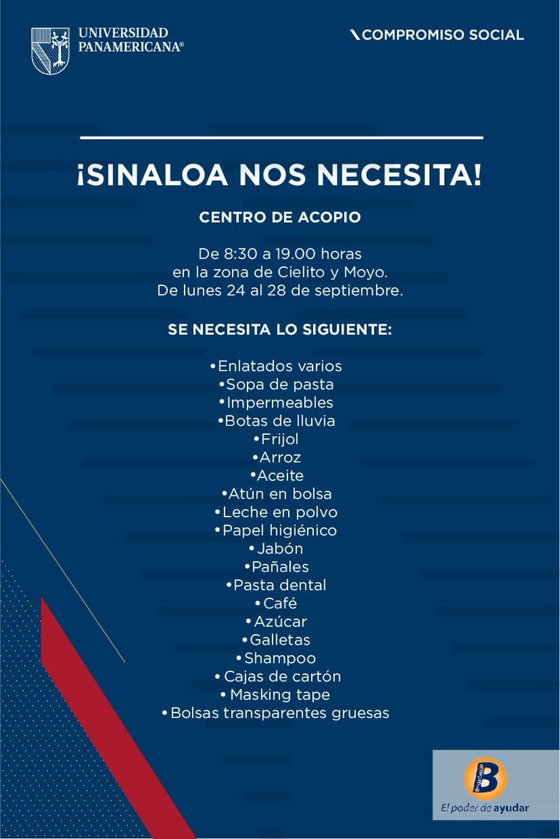 UPMexico's tweet photo. ¡Juntos saldremos adelante! Súmate y ayúdanos a apoyar.
Y si quieres ser voluntario, envía un correo a ssocialup@up.edu.mx
#BrigadasUP https://t.co/qWkCQ23ByT