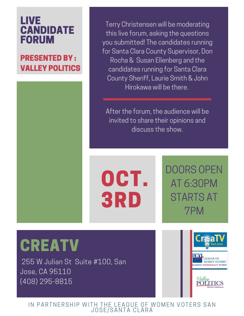 Valley_Politics's tweet photo. Join host Terry Christensen for a special Valley Politics LIVE candidate forum, October 3. https://t.co/2Iogcbhwpm https://t.co/6SMdfOaWBi