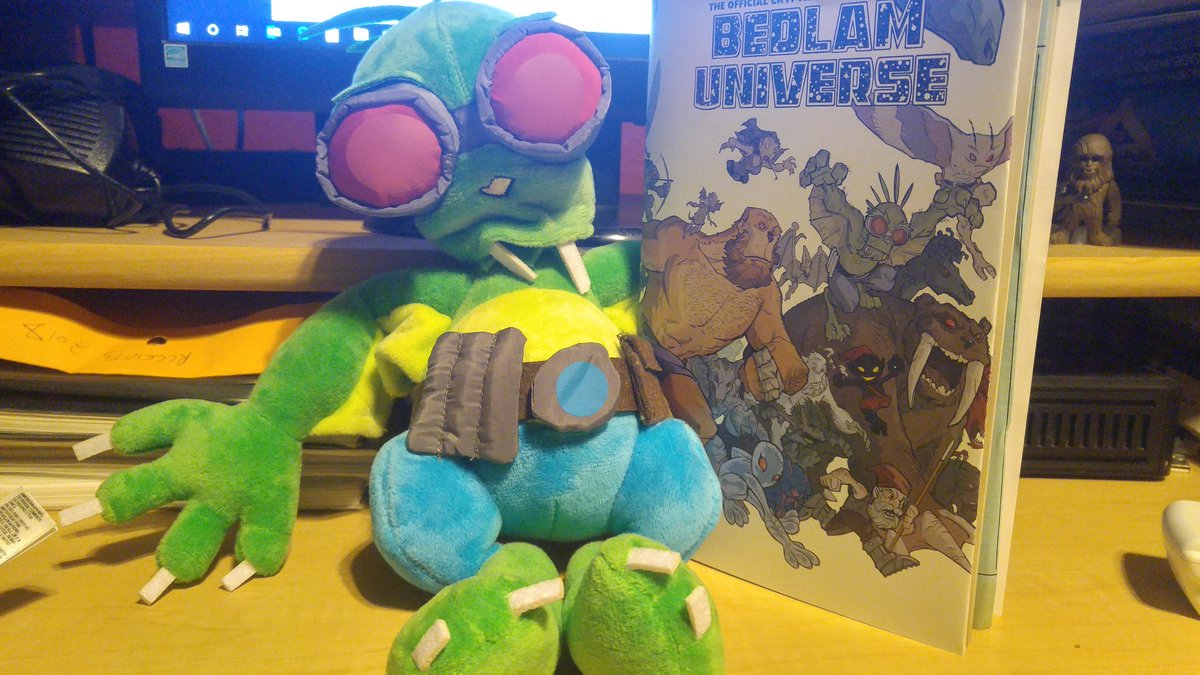 SoFriedBigfoot's tweet photo. Got my stuffed Choopie and Bedlam Field Guide - which mentions SFB! - from the Perhapanauts Kickstarter.  Cool! #perhapanauts https://t.co/v9SbKHyoDo