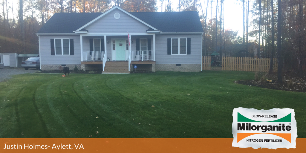 Milorganite's tweet photo. "We have a new construction home, with rock hard clay. After only a year of using Milorganite, the soil is already exponentially softer. We've already had amazing results with only water and Milorganite, I can't wait to see what this season brings!" Justin Holmes- Aylett, VA https://t.co/FNFjQ8OMqG