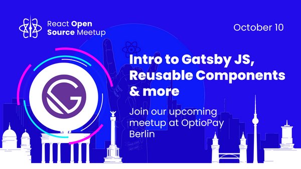 reactdayberlin's tweet photo. Another React Open Source Meetup is coming up!

Join us on October 10 and learn more about GatsbyJS and reusable components in #ReactJS: https://t.co/2NlOkTiq4x https://t.co/eLDnzFm9Xe