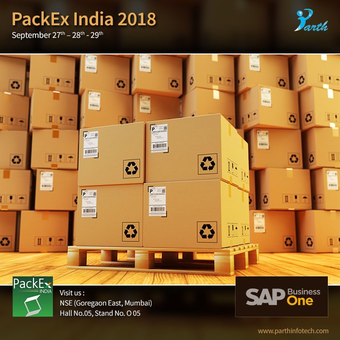 parthinfotechs's tweet photo. Want to know more about ERP for packaging, manufacturing industry. Let us meet from 27th – 29th at NSE, Goregaon, Mumbai.
@SAPIndia @SAPBusinessOne #DigitalTransformation #Innovation #SMEs #Manufacturing #SAPBussinessOne #parthInfotech #packExIndia2018 @anil_marali #Packaging https://t.co/VabnZf2tnD