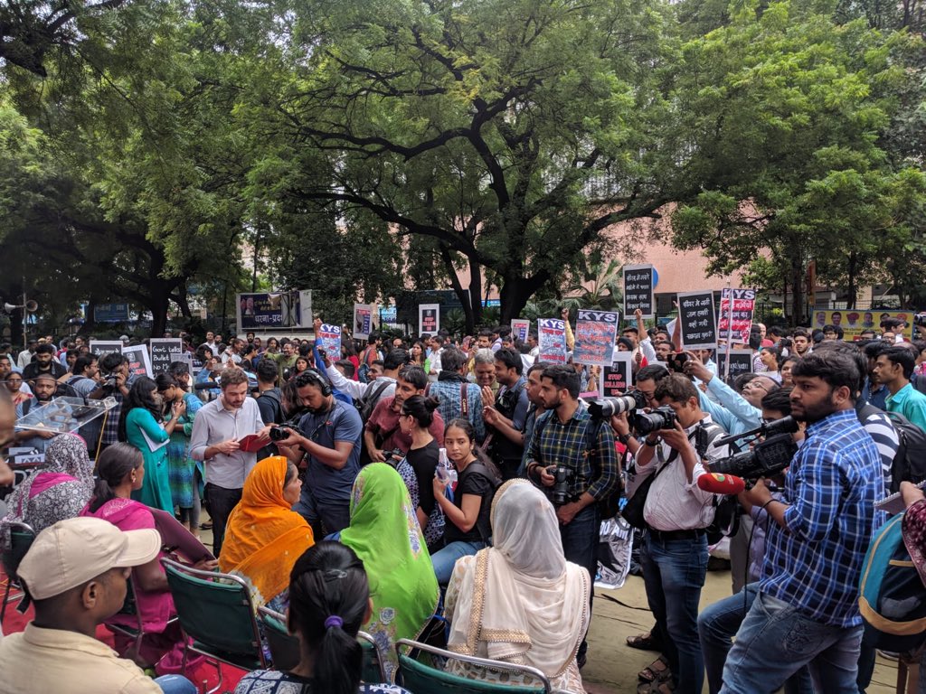 BezwadaWilson's tweet photo. Are you here yet? #StopKillingUs https://t.co/t2nxfqK8Ur
