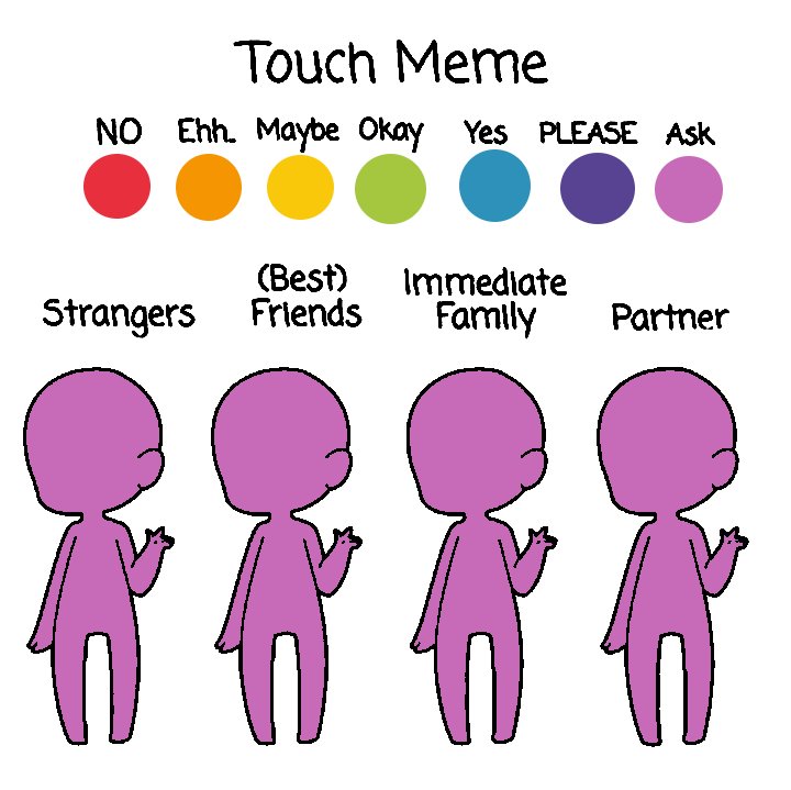 Heading: Touch Meme Content: Coloring page to describe with different color...