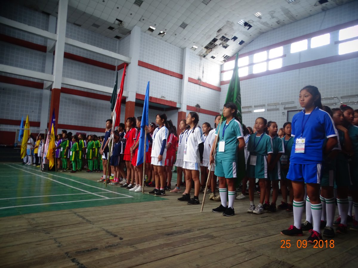 Advisor Er.Zale and other Department Officials gracing the annual U-14 Catch them Young Tournament; welcoming the District participants from 11 districts, Nagaland.