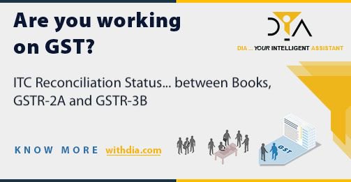 GSTWithDIA's tweet photo. The #ITC as reported in #GSTR-2A has to match with #GSTR3B of the #taxpayer. It is important to track the #unreconciled ITC every month. Download the file at #withDIA to enable this tracking - https://t.co/cbuhKoIUjn https://t.co/k9s5Y4Dqm5