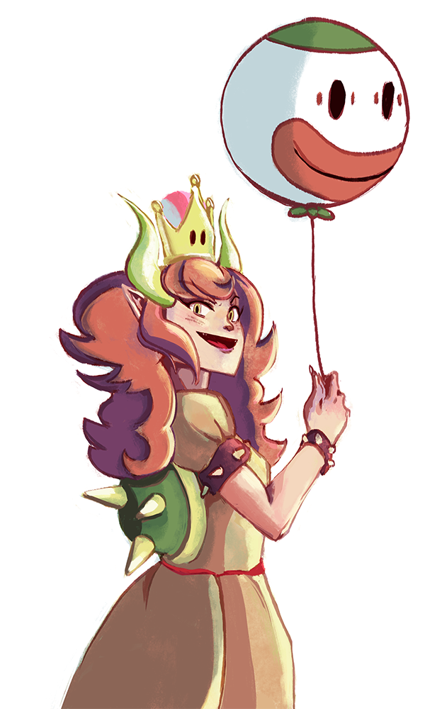 cmarguel's tweet photo. excuse me but when have they ever dressed in black? also the name #bowsette doesn't make sense it should be #peachser or #クッパ姫 #bowserpeach #bowserette https://t.co/9VW7IwF8EF