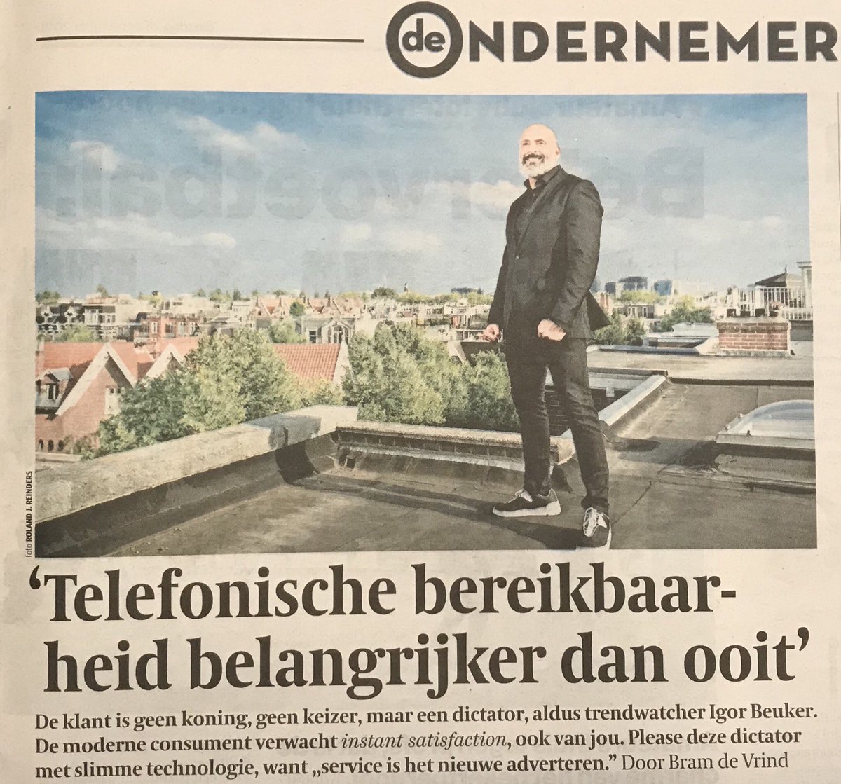 “Klant is een dictator” volgens Igor Beuker. Snelle website, geen voicemail en snelle correcte telefonisch afhandeling. Kortom: doe wat je toezegt!