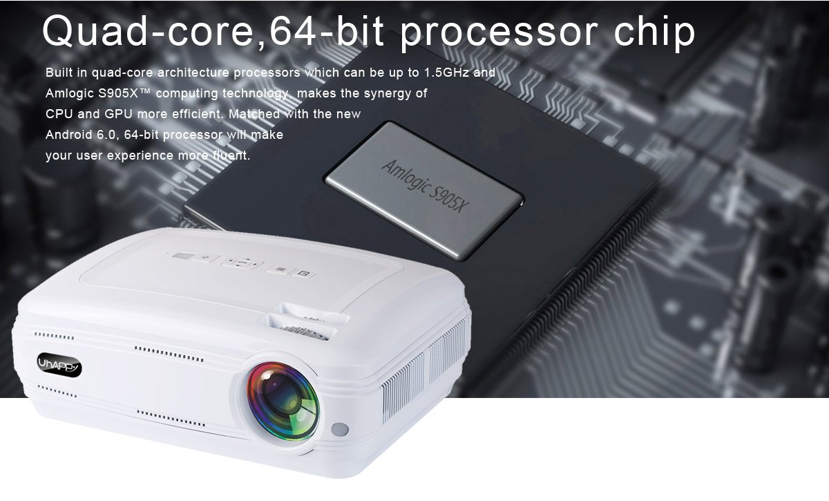 Deals1Promo's tweet photo. https://t.co/PL4epkIjWg …

Uhappy U58 Pro
CPU: Amlogic S905X Quad-Core Cortex-A53@1.5GHz(DVGFS).
GPU: Penta-Core Mali-450 up to 750MHz(DVFS)
Android 6.0
RAM: 1GB, ROM: 8GB
Wi-Fi: 802.11b/g/n
BT 4.0

#androidProjector #Projector #UHappy #U58Pro #LEDProjector #UHappyU58Pro https://t.co/oipyQo1mNx