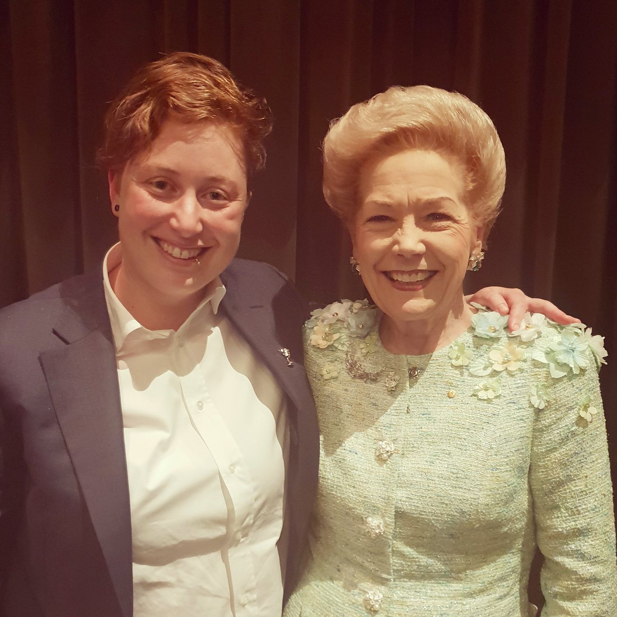 Kate_ohalloran's tweet photo. Had such a lovely time today at the Carbine Club AFL Grand Final luncheon with champion of women's football and all round legend @SusanAlberti1 spreading the word about the Prime Minister's Sporting Oration. Much respect and admiration for this woman! #PMSO https://t.co/9r5s6prMDr