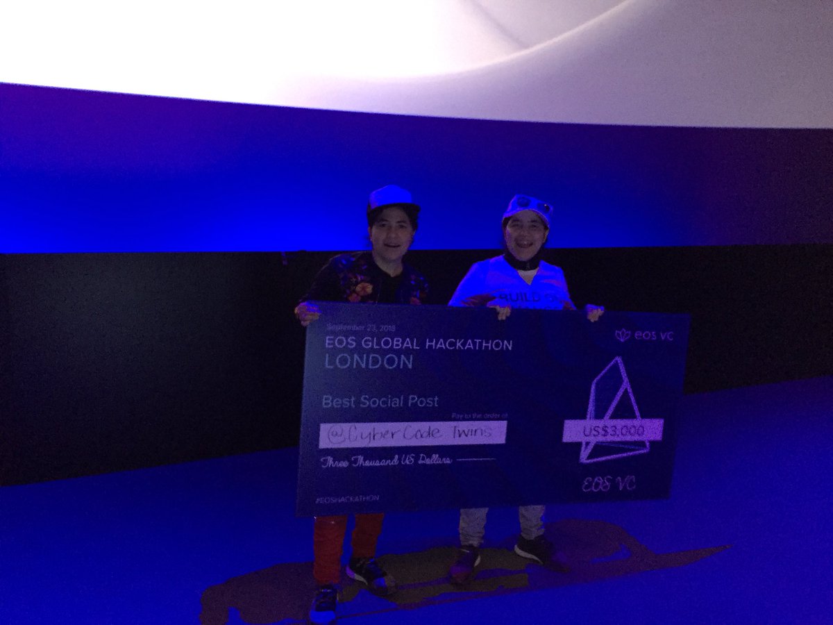 janeathomason's tweet photo. #womeninblockchain were winners in   Four categories and were well represented  at the #EOShackathon  https://t.co/A74B5SIJPY IN #London. Wonderful effort!! https://t.co/FMusKM0cRU