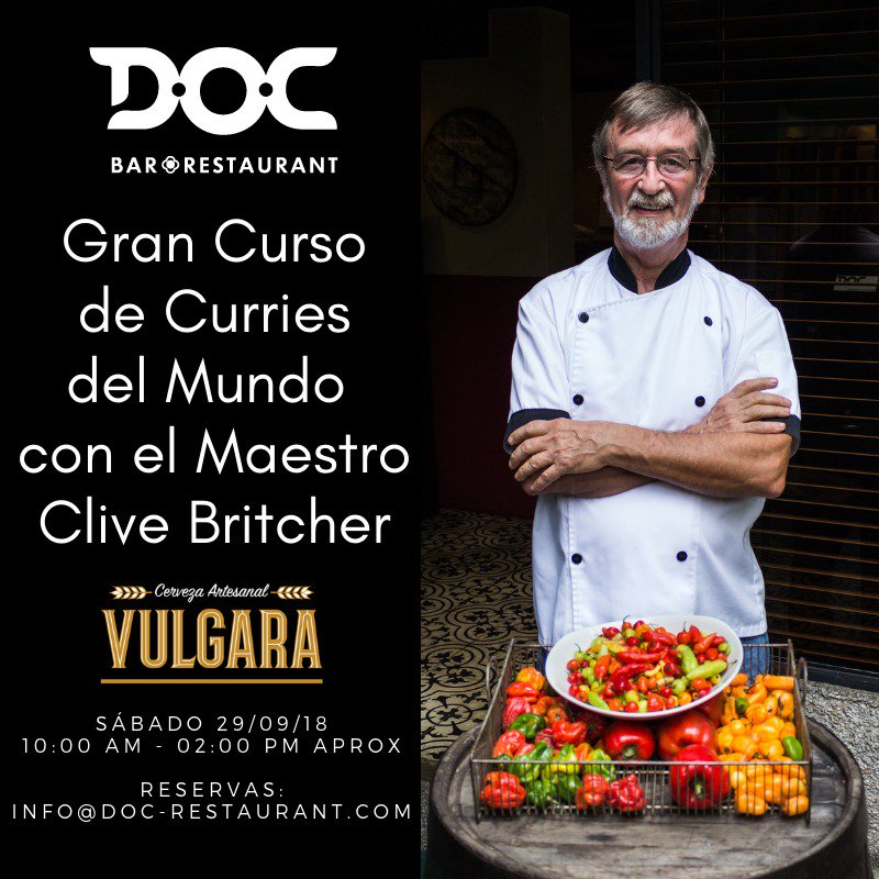 Estamos convencidos de que a través de las gastronomía podemos conocer los sabores, el aroma y la cultura de muchos países. Pensando en ello, junto al maestro #CliveBritcher, hemos organizado un taller denominado "Curries del Mundo" ¡Aprenderemos a realizar 7 recetas!