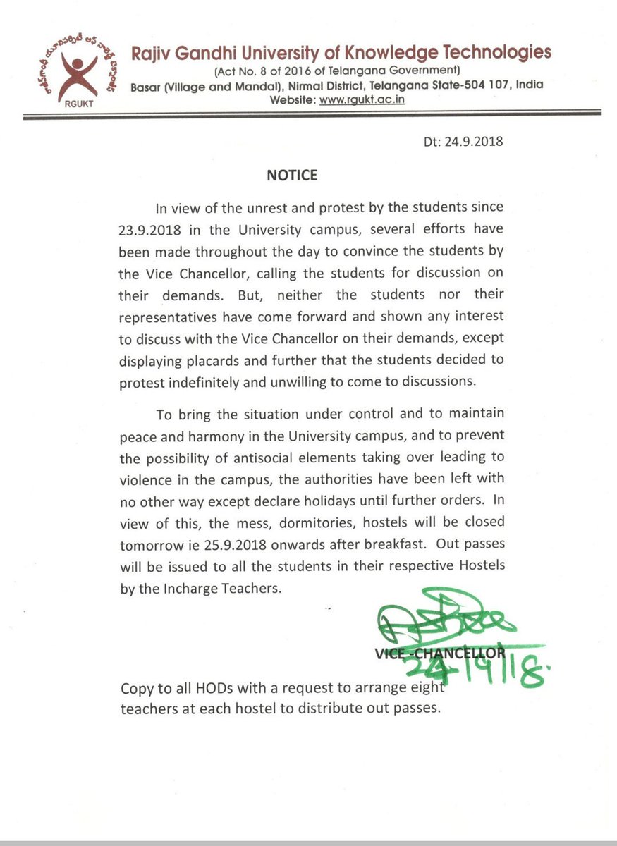 venisriyagnam's tweet photo. @SushmaSwaraj
@HRDMinistry
@rashtrapatibhvn
@pmo
@republic
@TimesNow
@TOIIndiaNews
@rajyasabhatv
@KTRTRS
@TelanganaCMO
@TV9Telugu
@etvtelangana
@hmtvlive
@abntelugutv
@ndtv
@the_hindu
@PawanKalyan
#visitRGUKT
#iiit
Sir please respond to our problems in the campus. https://t.co/CtIH2JsDld