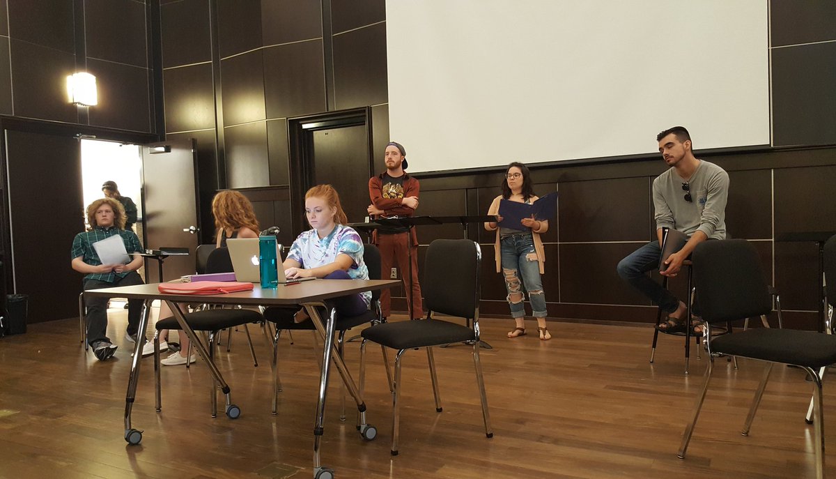 TU_Opera's tweet image. Today was our first staging rehearsal for Latte Cantate, a contemporary English version of Bach's Coffee Cantata. What a blast! #Bach #Coffee #opera #theatre #utulsa #utulsaoperatheatre