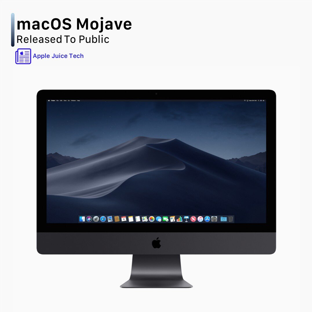 AJTechBlogs's tweet photo. macOS Mojave has officially been released to the public, exactly 1 week after the release of iOS 12 and watchOS 5.
•
•
•
#apple #iphone #iphonex #iphonexs #iphonexsmax #macbook #imac #appletv #applewatch4 #applewatch #siri #ios12 #tech #technews #applenews https://t.co/OA7eXnGYxB