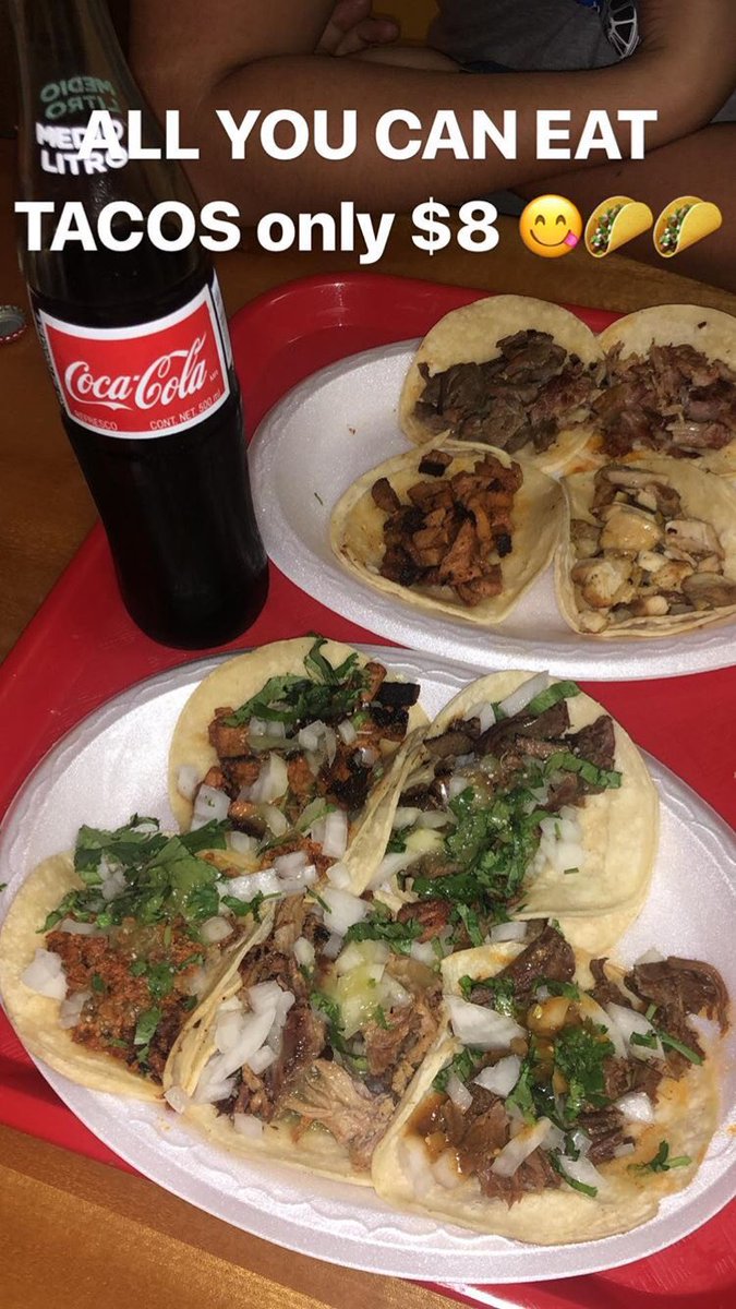 jenniferaavalos's tweet photo. All you can eat tacos for only $8! Any type of meat 🌮🌮🌮 dine-in only 
FOR THE REST OF SEPTEMBER from 7am - 10pm! 🇲🇽
2400 S Jones Blvd Unit 4 🌮🌮
PLEASE RETWEET TO HELP MY DAD’S BUSINESS 😭🇲🇽 https://t.co/ebef7kYIDD