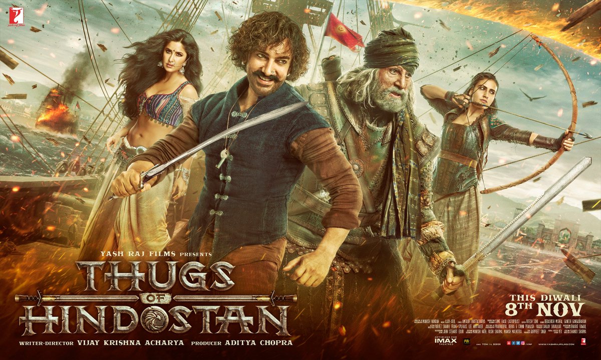 Aamir Khan, Amitabh Bachchan, Katrina Kaif and Sana Fatima Shaikh in Thugs of Hindostan