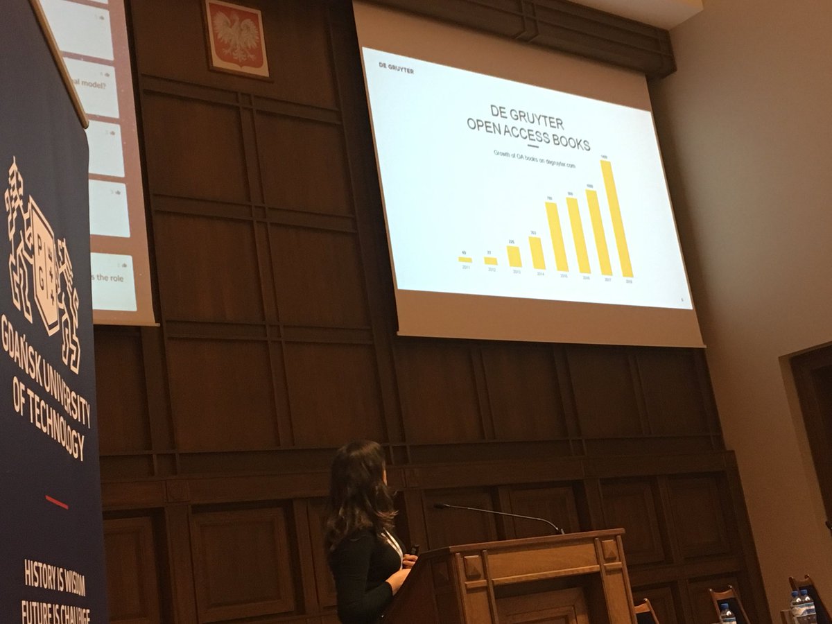 BibliotekaPG's tweet image. #OS18GD #BeataSocha from #DeGruyter is talking about #openscience from a #publisher’s perspective #journalflipping