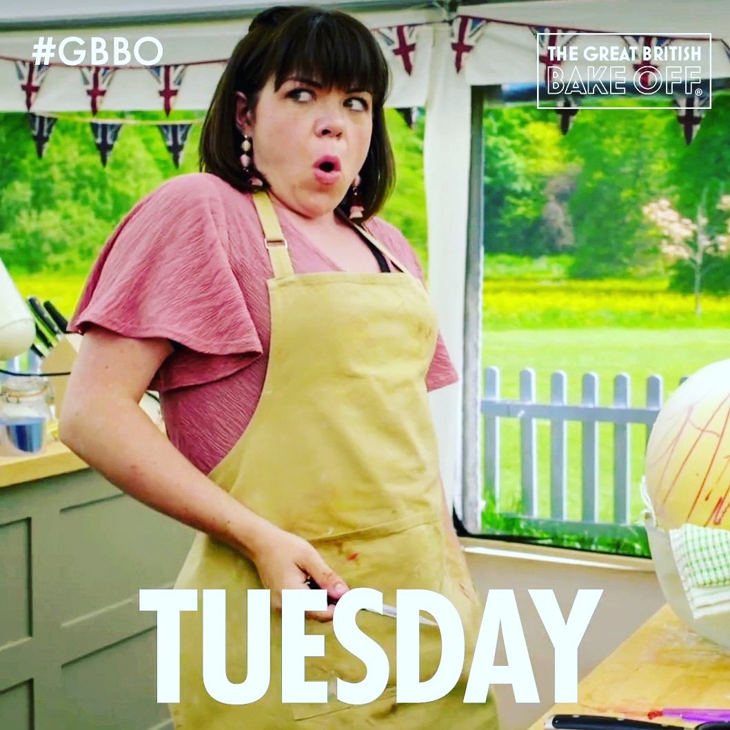 brionymaybakes's tweet photo. What's that now!!?? It's Tuesday!! Yay! Bake off day 😁 Here's hoping spice week is an improvement on desserts 🙈 #SpiceUpYourLife
#gbbo #gbbo2018 #final9 #spiceweek #spicegirls #greatbritishbakingshow #teambriony https://t.co/BGFb0Ge7LU