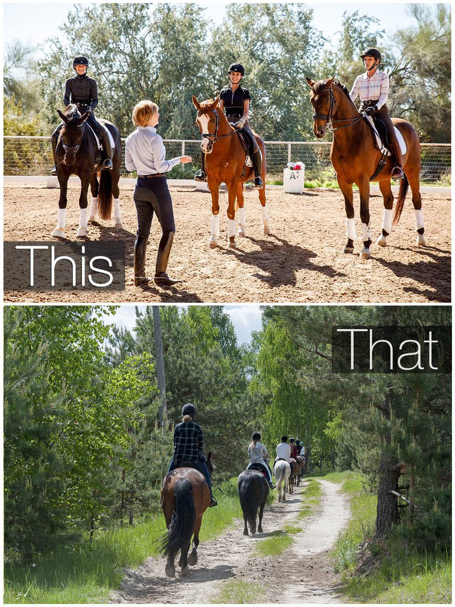 How is the majority of your horseback riding spent - during lessons or just for fun? Comment THIS or THAT!